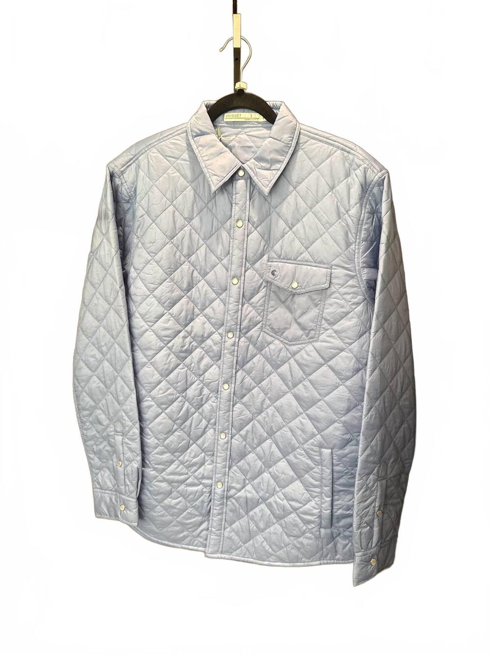 NEW CRIQUET men's long sleeve shacket in blue